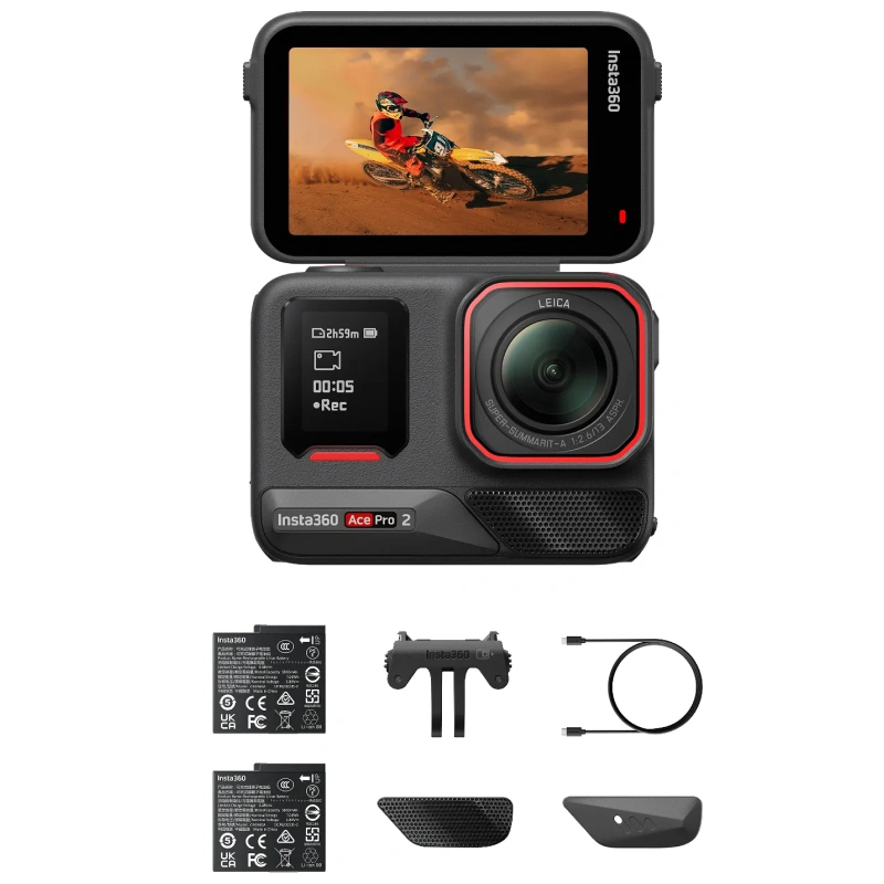 Экшн-камера Insta360 Ace Pro 2 Dual Battery, Чёрный (ACEPRO208). Фото 1