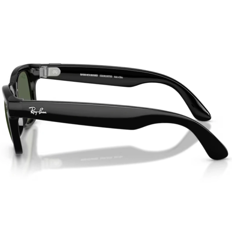 Умные очки Ray Ban Wayfarer (Gen 2) RW4012 Глянцевый чёрный/Зелёный G-15 L 155-53mm (601/7153). Фото 3