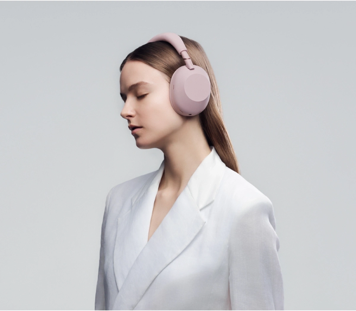 Беспроводные наушники Sony WH-1000XM6/PM с шумоподавлением, Розовый. Фото 7