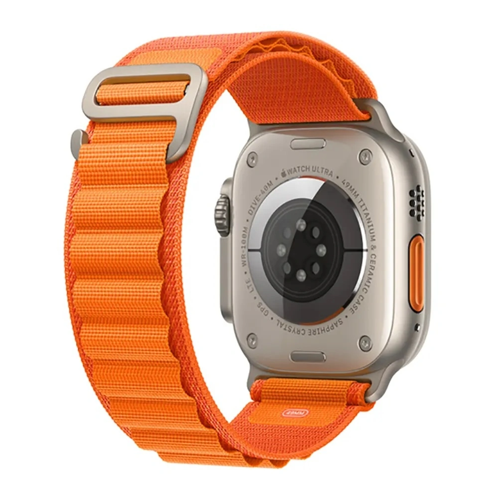 Ремешок Alpine Solo Loop для Apple Watch 44/45/46/49мм, Оранжевый. Фото 1