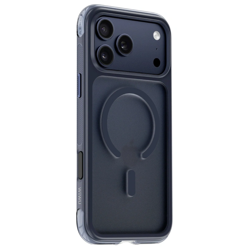 Накладка Wiwu для iPhone 17 Pro Max AeroShield Pro (MagSafe), Тёмно-синий (AS-202). Фото 2