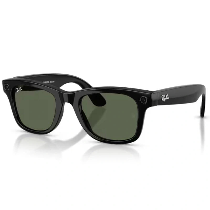Умные очки Ray Ban Wayfarer (Gen 2) RW4012 Глянцевый чёрный/Зелёный G-15 L 155-53mm (601/7153). Фото 1