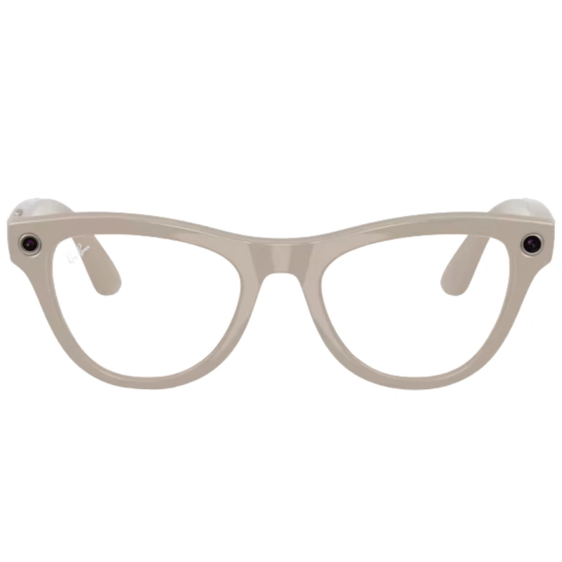 Умные очки Ray Ban Skyler (Gen 1) RW4010 Блестящий мелово-серый/Переходящий сапфир M 150-52mm (670/OMF52). Фото 3