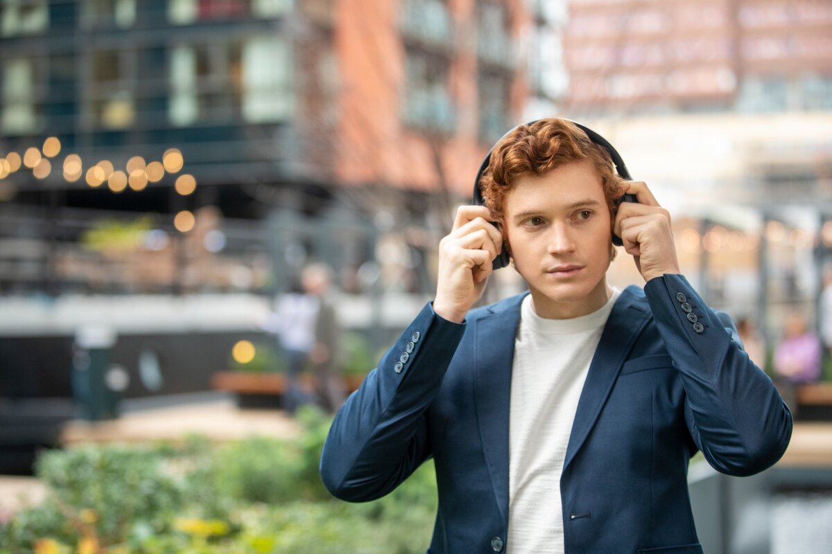 Беспроводные наушники Sony WH-1000XM4/S с шумоподавлением, Серебристые